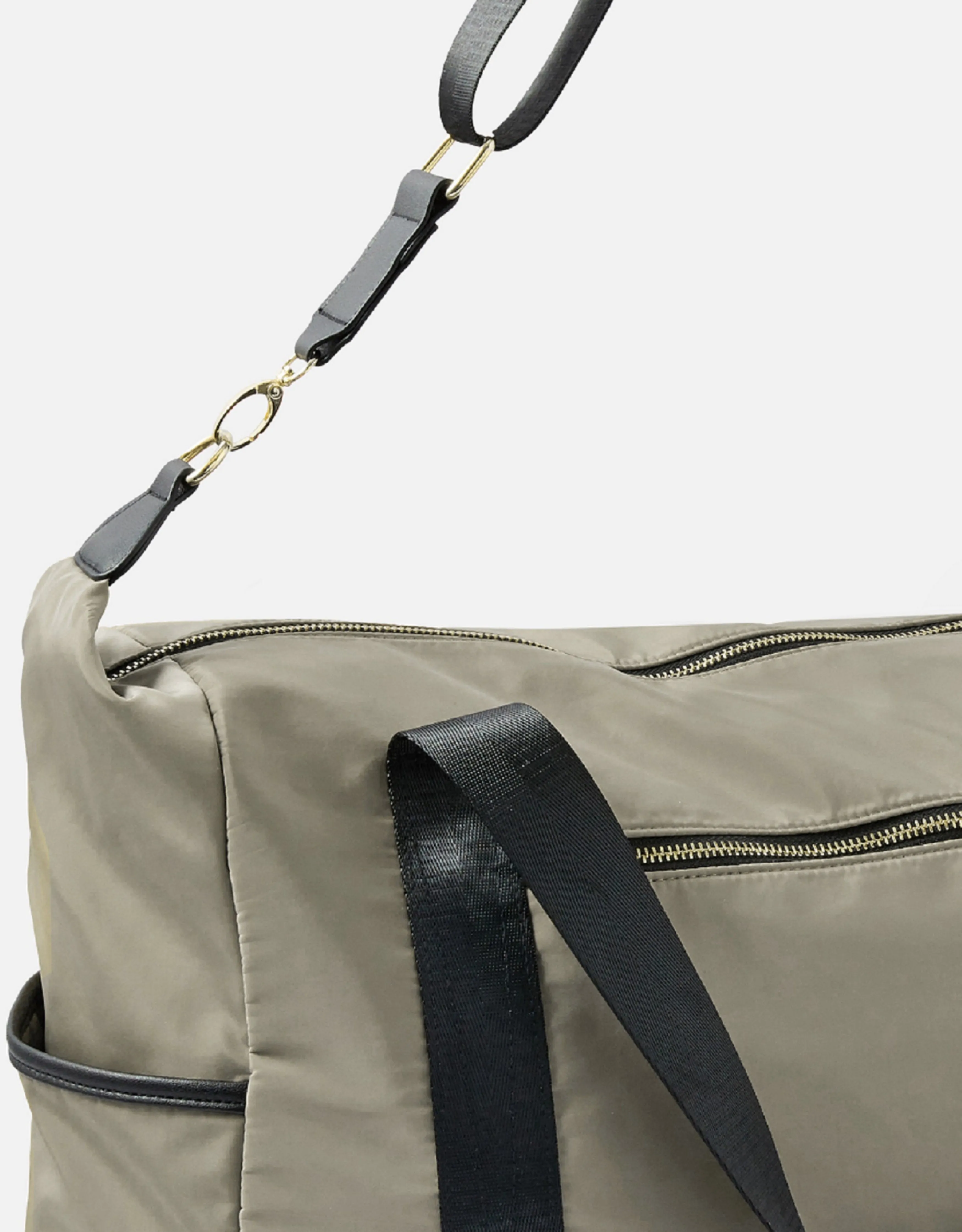 Accessorize London women's Beige Rowan Large Weekender bag