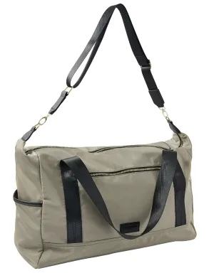Accessorize London women's Beige Rowan Large Weekender bag
