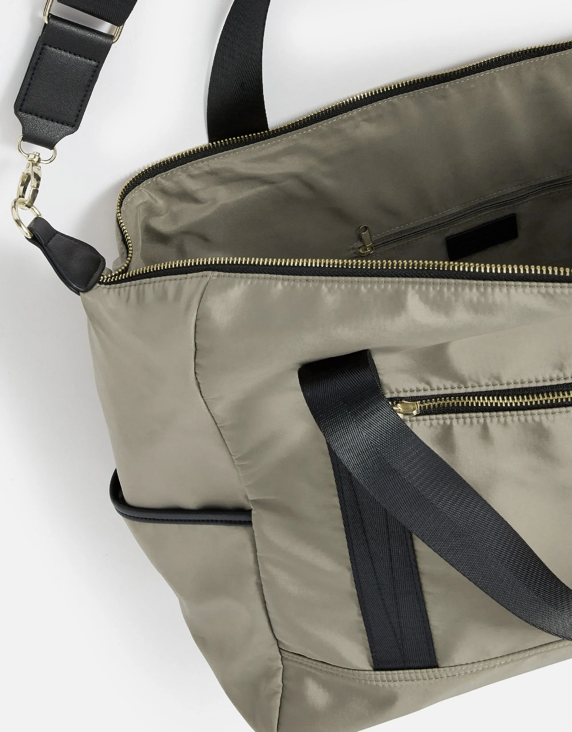 Accessorize London women's Beige Rowan Large Weekender bag