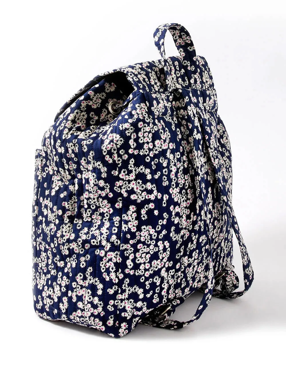 Accessorize London women's Blue Fabric Ditsy Daisy Backpack bag