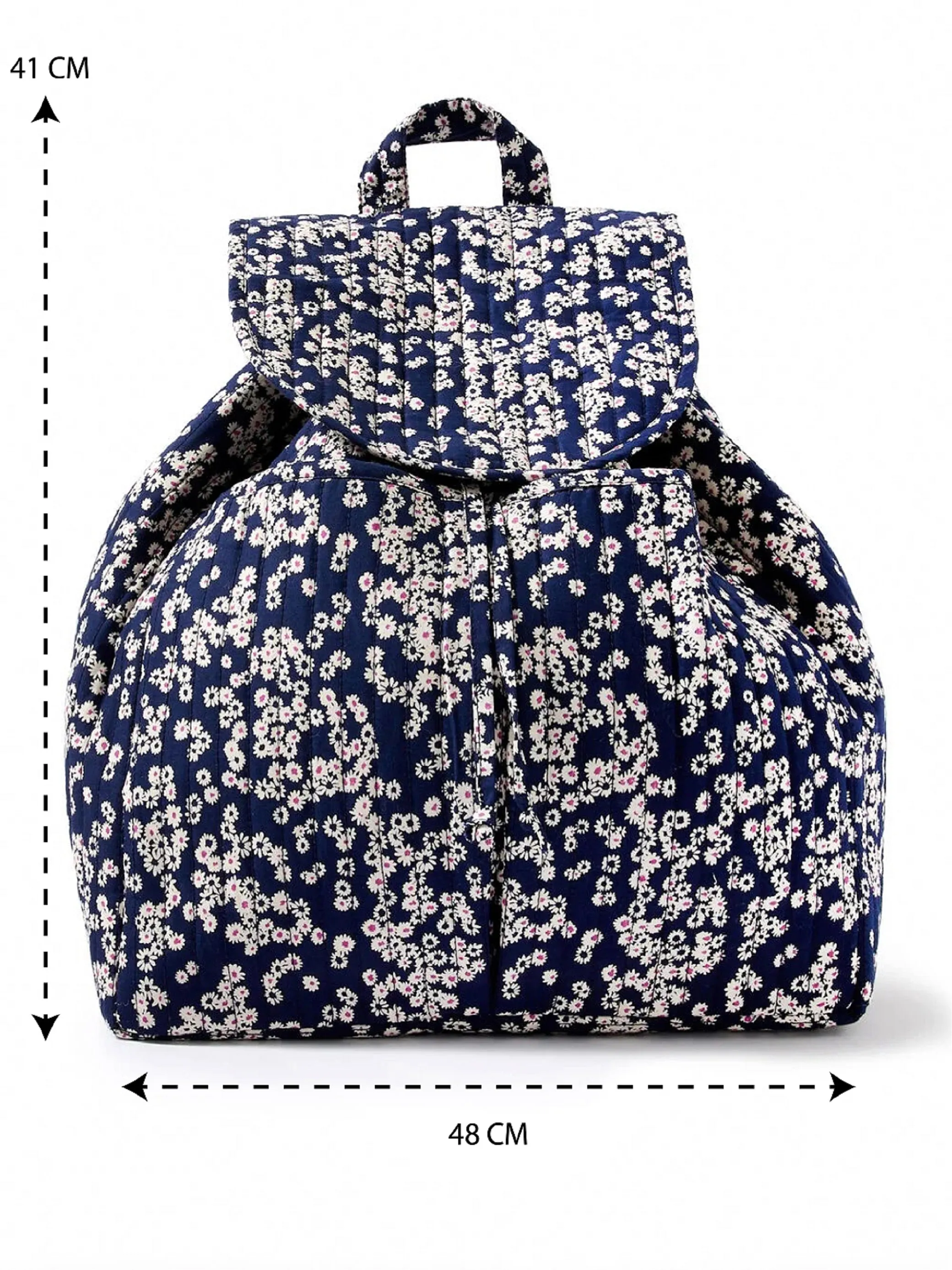 Accessorize London women's Blue Fabric Ditsy Daisy Backpack bag