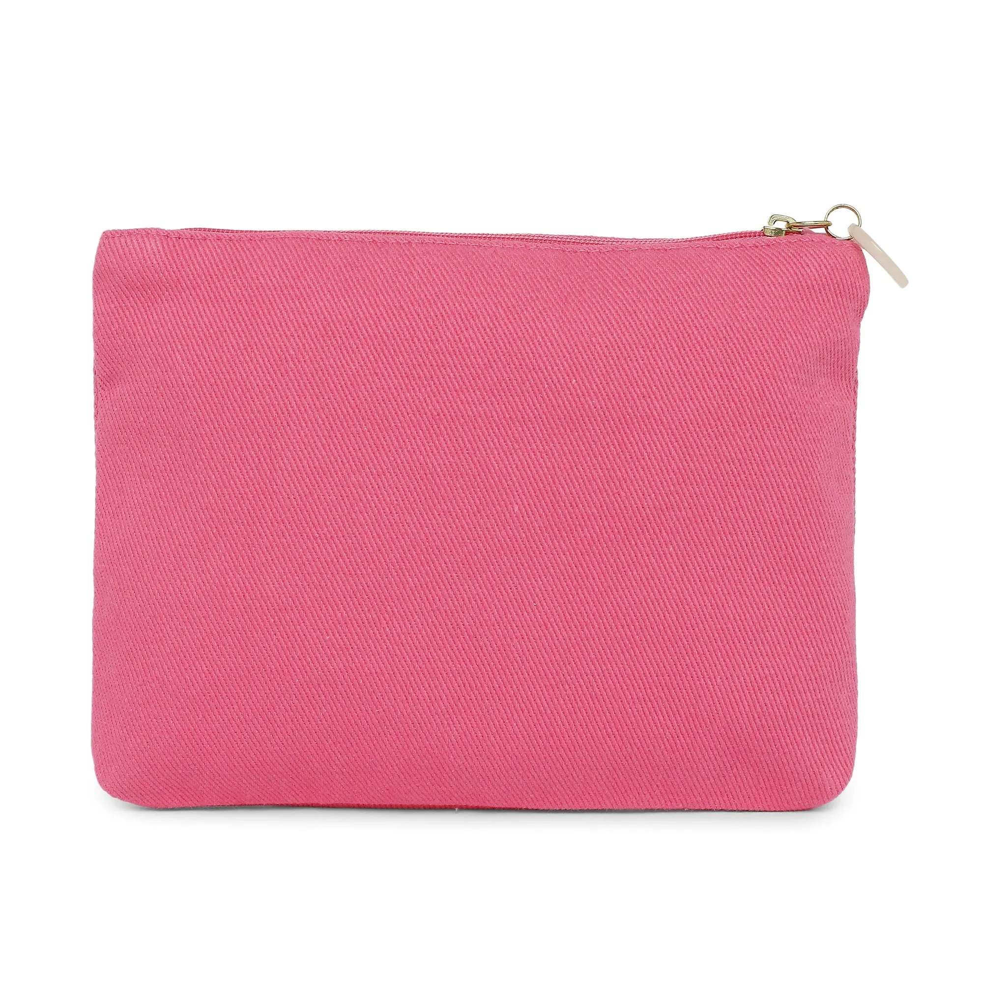 Accessorize London Women's Cotton Pink Dalmatian Pouch