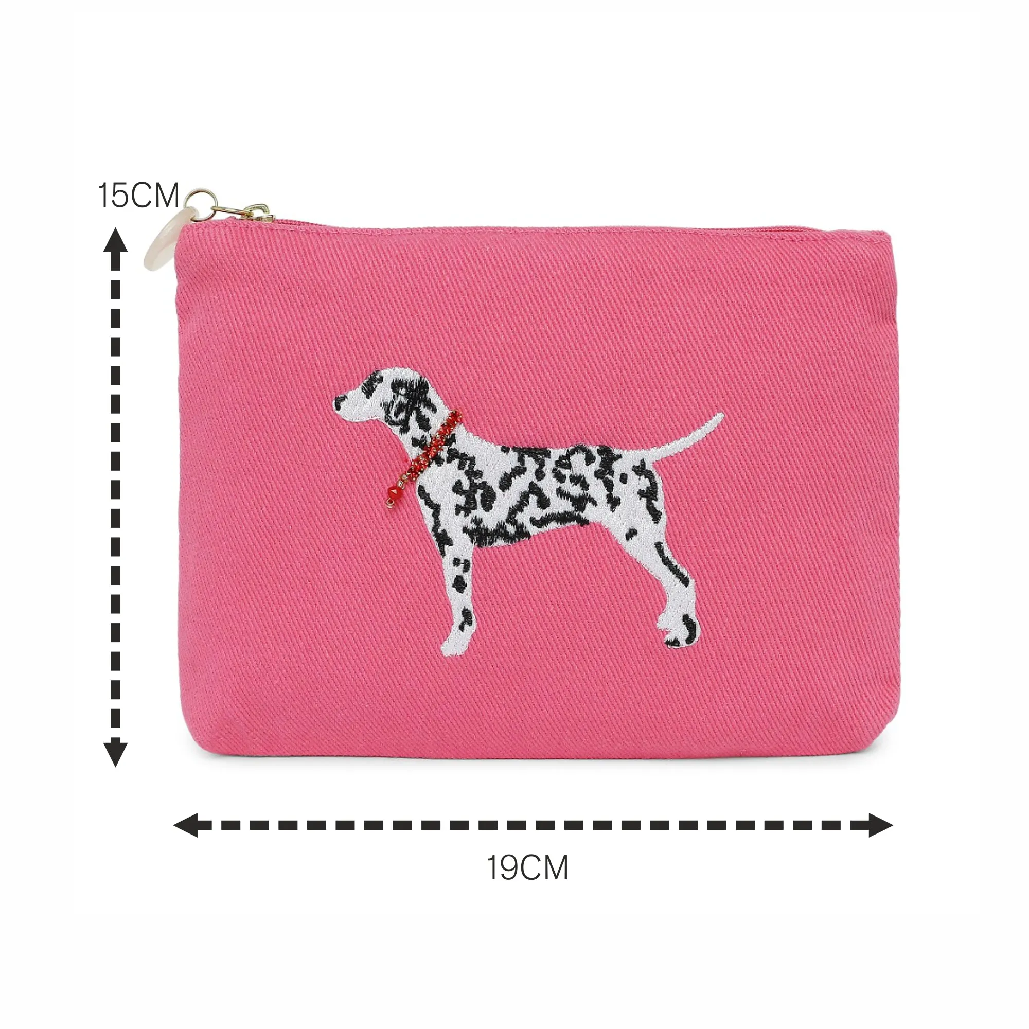 Accessorize London Women's Cotton Pink Dalmatian Pouch