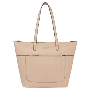 Accessorize London Women's Faux Leather Pink Spacious Emily Tote Bag