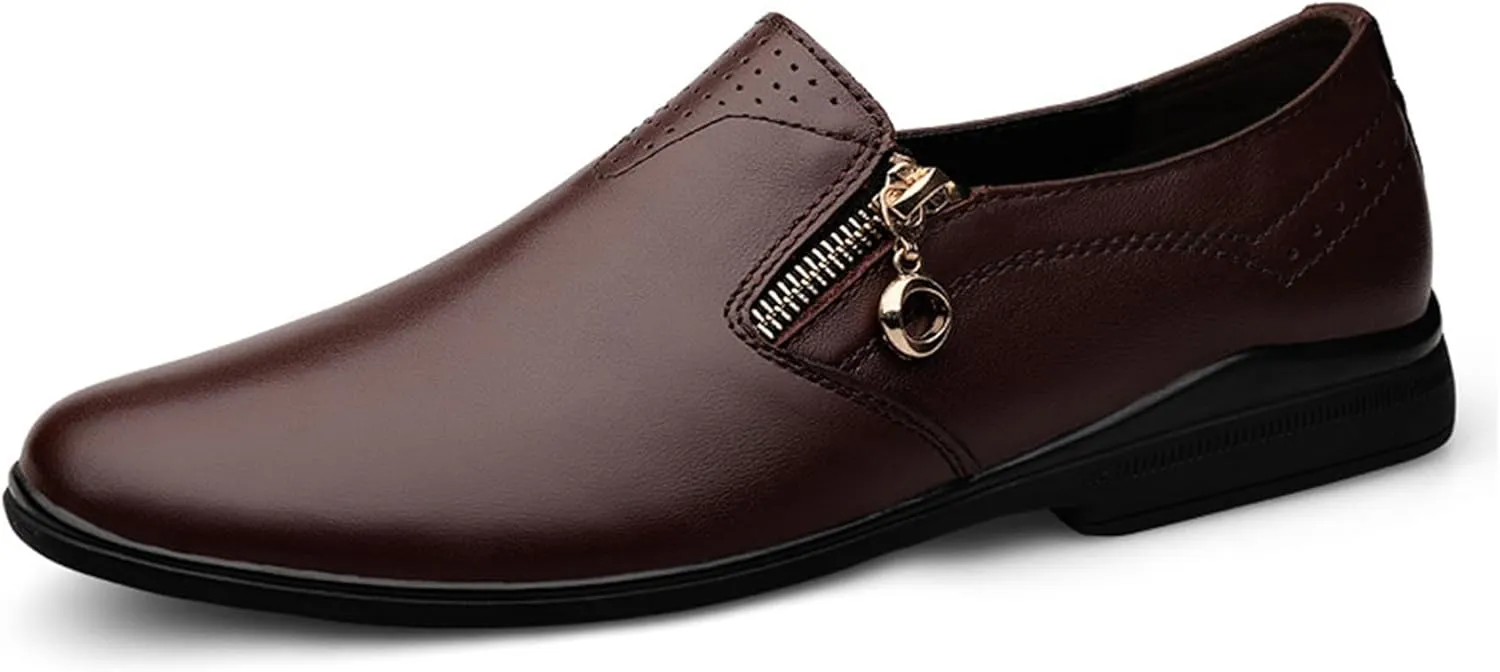 ADMLZQQ Men's Faux Oxford Leather Tuxedo Dress Shoes Classic Slip-On Formal Oxford