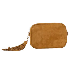 Ahdorned Vegan Suede Tassel Bag - Tobacco