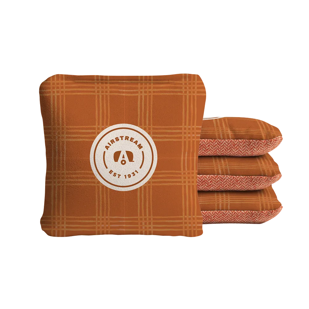 Airstream Retro Badge Orange Synergy Soft Cornhole Bags