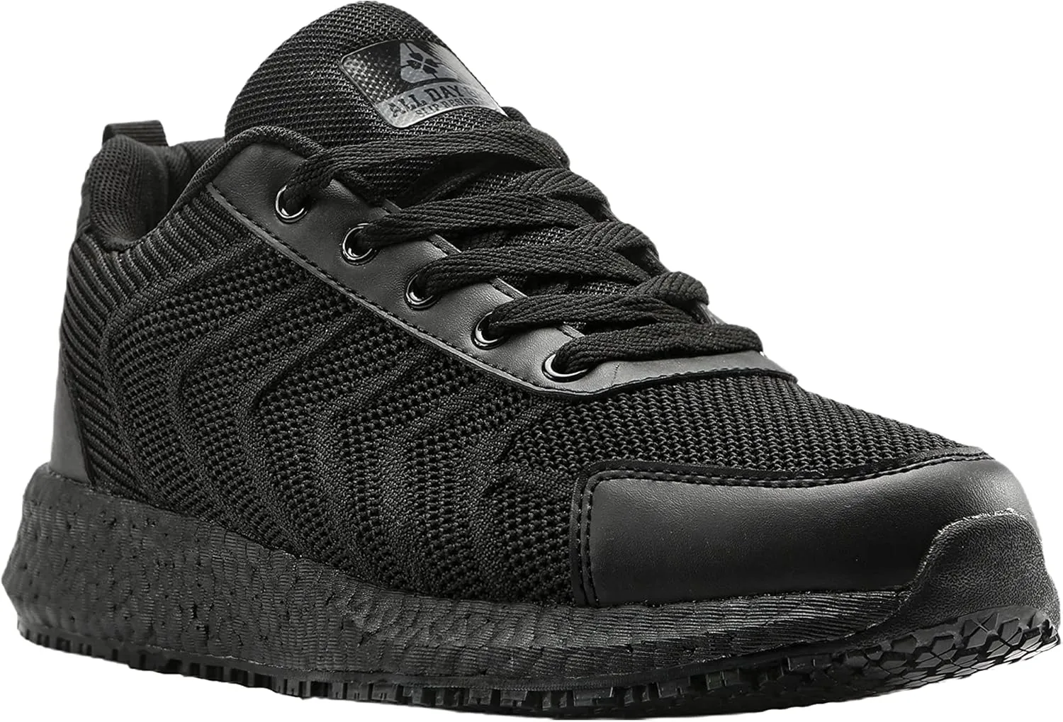 ALL DAY GRIP Men's Comfortable and Ultra Slip Resistant Shoes. Non Slip Work Sneakers for Healthcare and Food Service Workers