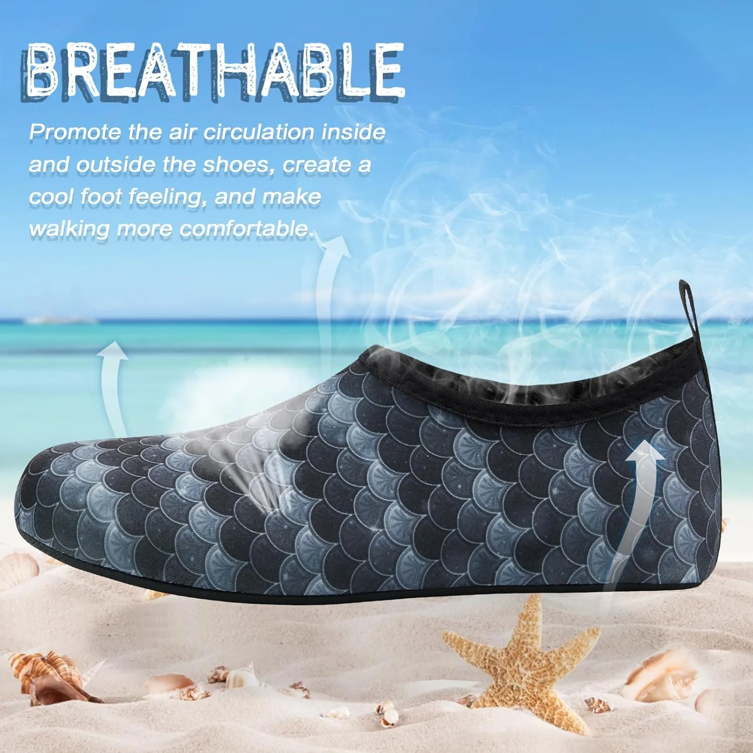ANLUKE Water Shoes Barefoot Aqua Yoga Socks Quick-Dry Beach Swim Surf Shoes for Women Men