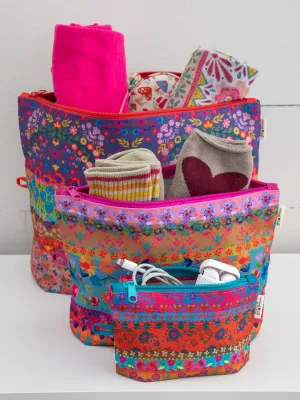 Anything & Everything Pouch Set - Border Print