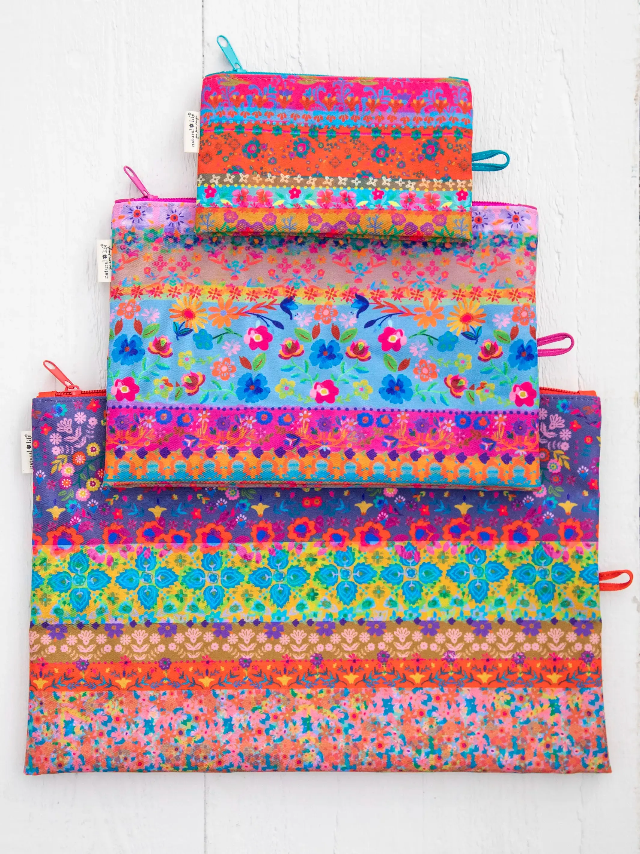 Anything & Everything Pouch Set - Border Print