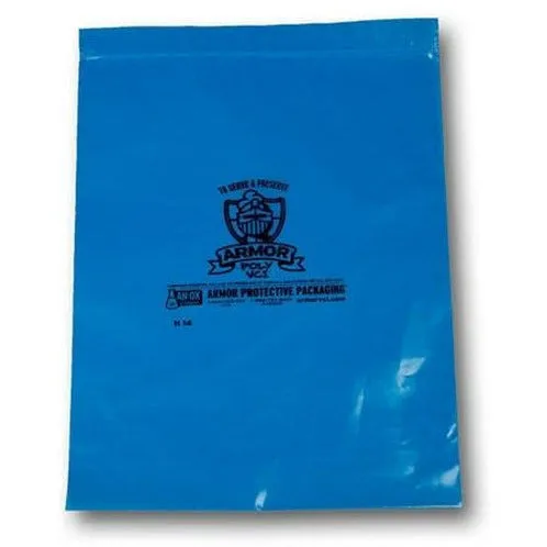 ARMOR Poly VCI Zip Top Bags - 9" x 12" - 4 mil