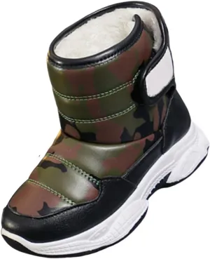 Boys Toddler Snow Boots Waterproof Resistant Outdoor Winter Shoes Toddler Cam Boots For Girls (Little Kid/Big Kids)