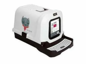 CAT LITTER BOX - SUEZ LOVE CAT BLACK & WHITE