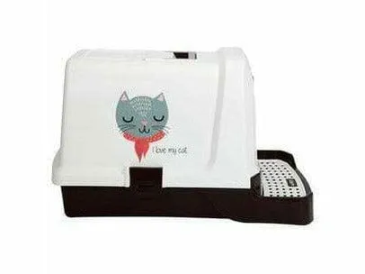 CAT LITTER BOX - SUEZ LOVE CAT BLACK & WHITE