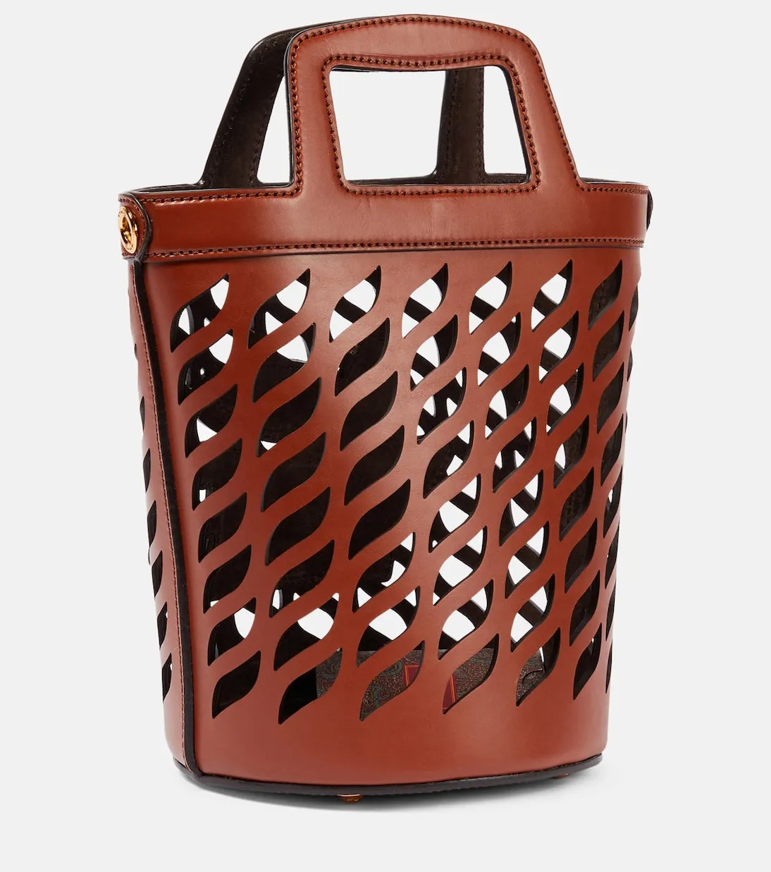 Coffa bucket bag in Etro leather, brown