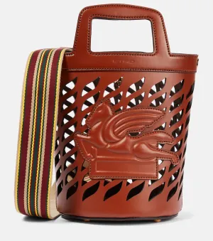 Coffa bucket bag in Etro leather, brown