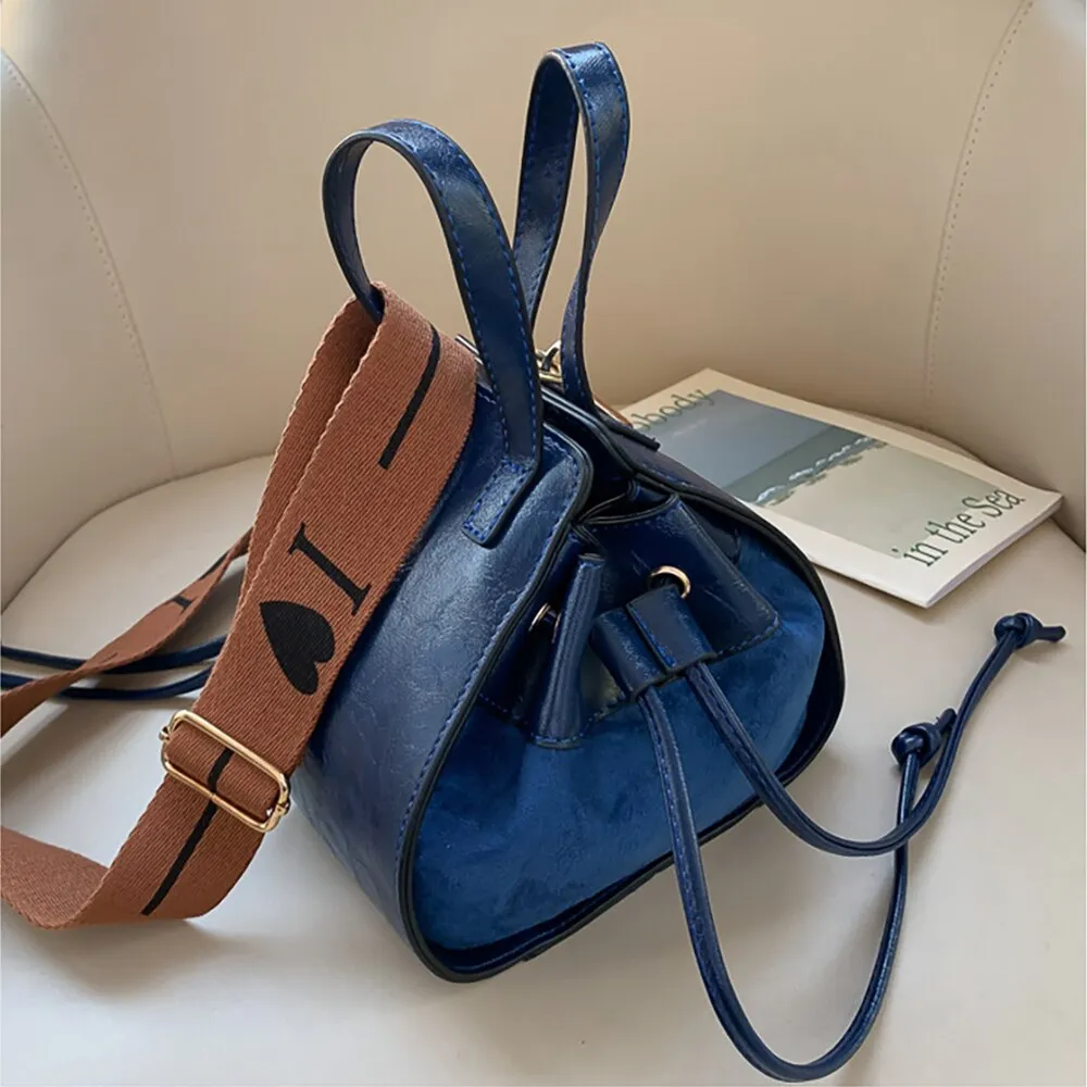 deanwangkt  Women's Bucket Bags Female Shoulder Casual Leather For Designer  Brand Handbags Lady Pu Crossbody Drawstring Bag Purse