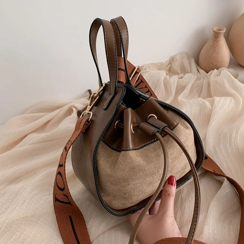 deanwangkt  Women's Bucket Bags Female Shoulder Casual Leather For Designer  Brand Handbags Lady Pu Crossbody Drawstring Bag Purse