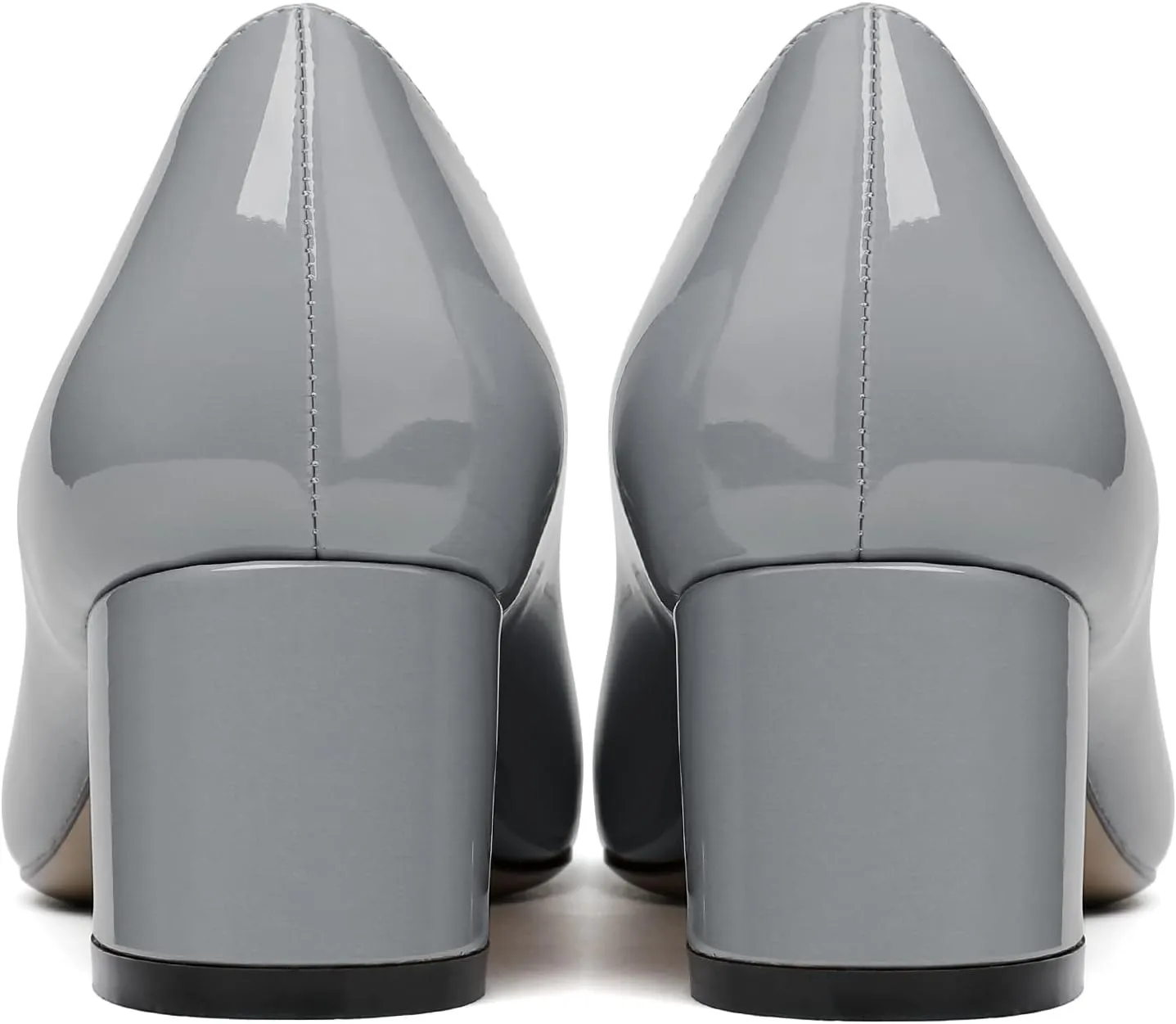 Eldof Women's Low Heels, Square Toe Slip On Heels, Block Heel Pumps, Comfortable 2 Inches Shoes for Dress Party Wedding