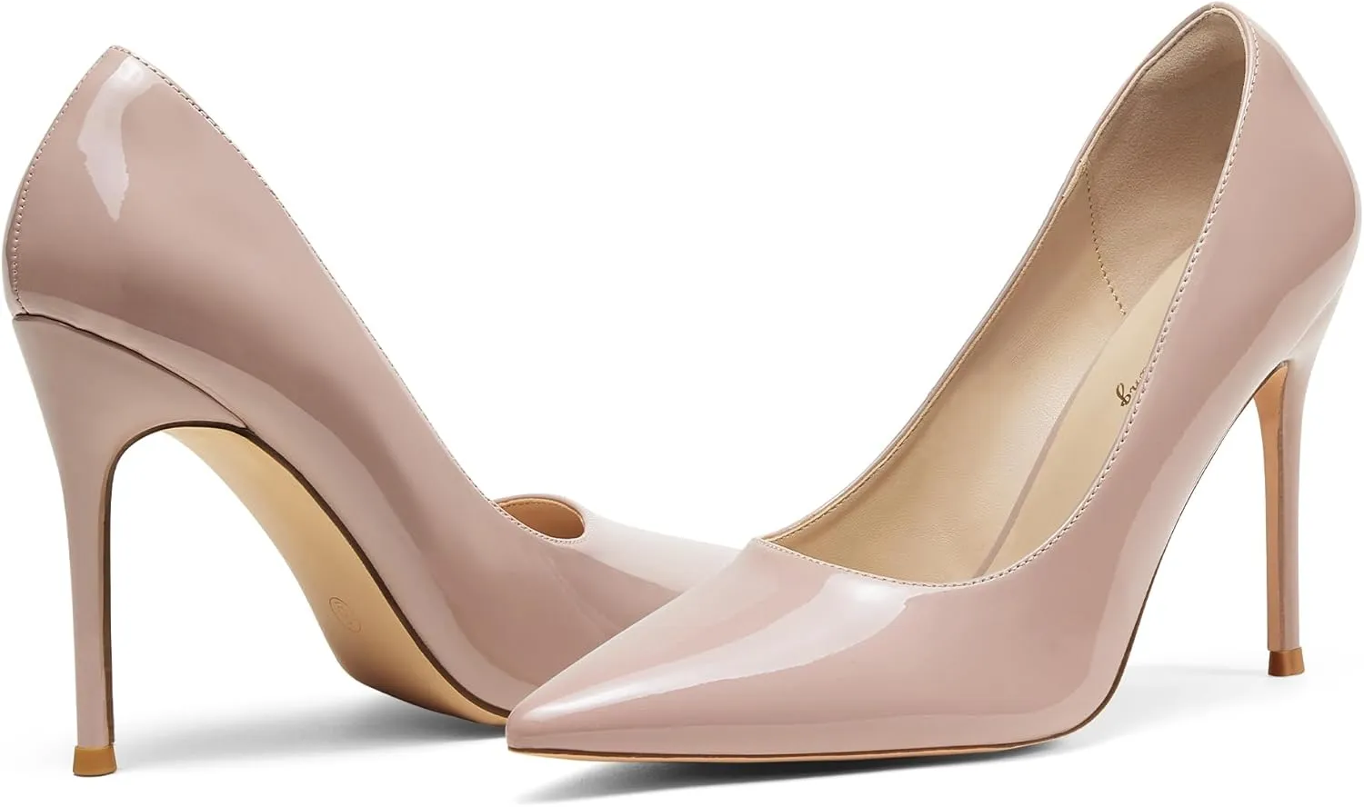 Elisabet Tang Women's High Heels Pumps Closed Pointed Toe Stiletto 4inch Heels Classic Office Special Dressy Wedding Pump Shoes