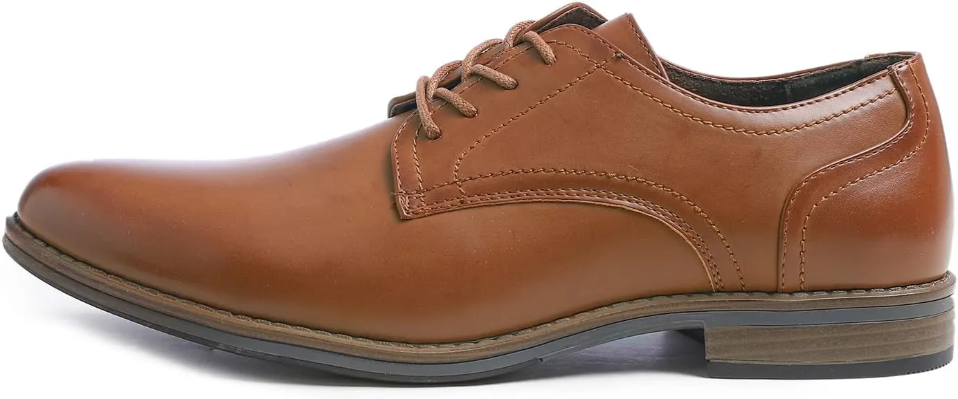 FEVERSOLE Men's Classic Dress Oxford Vegan Leather Casual Derby Shoes