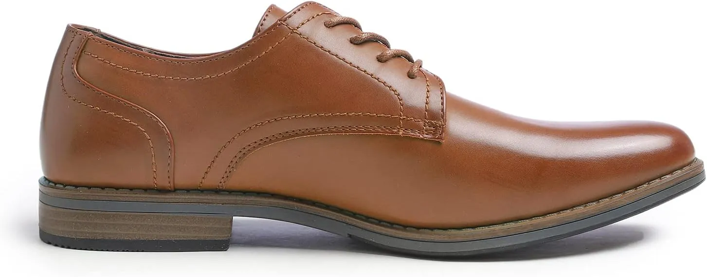 FEVERSOLE Men's Classic Dress Oxford Vegan Leather Casual Derby Shoes