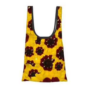 Folding Shopping Bag (Polyester with storage pouch) Golden Tickseed 1