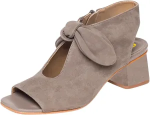FSJ Women Peep Open Toe Bowknot Heeled Sandals Chunky Low Heel Sandal Booties Hollow Cutout Slingback Zipper Comfortable Summer Casual Beach Dress Shoes Size 4-16 US