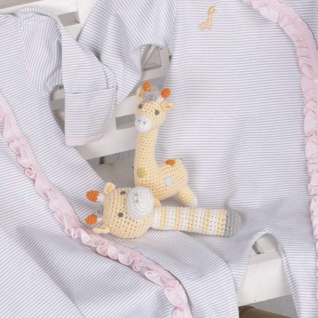 Giraffe Hand-Crochet Rattle