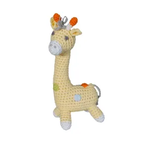 Giraffe Hand-Crochet Rattle