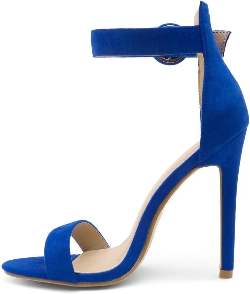 Herstyle Charming Womens Heeled Dress Sandals Open Toe Ankle Strap High Stiletto Wedding Party Pump Shoes