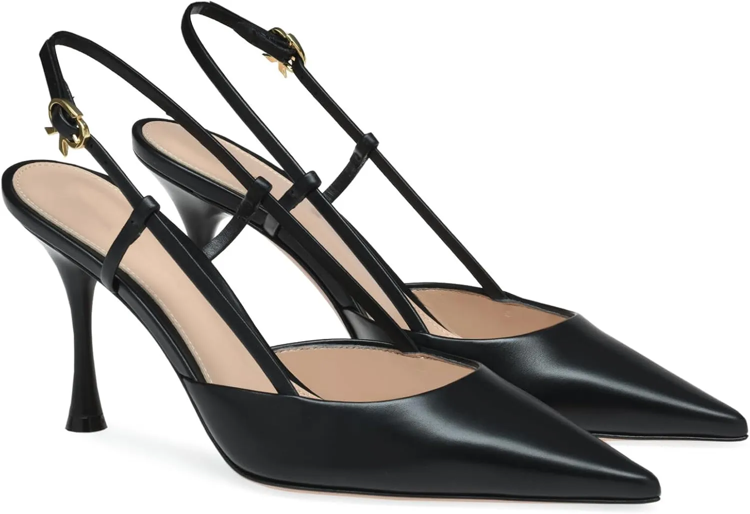 iadore Women Stiletto Heel Pumps Slingback Ankle Strap Closed Toe High Heel Sandals Shoes for Evening Parties
