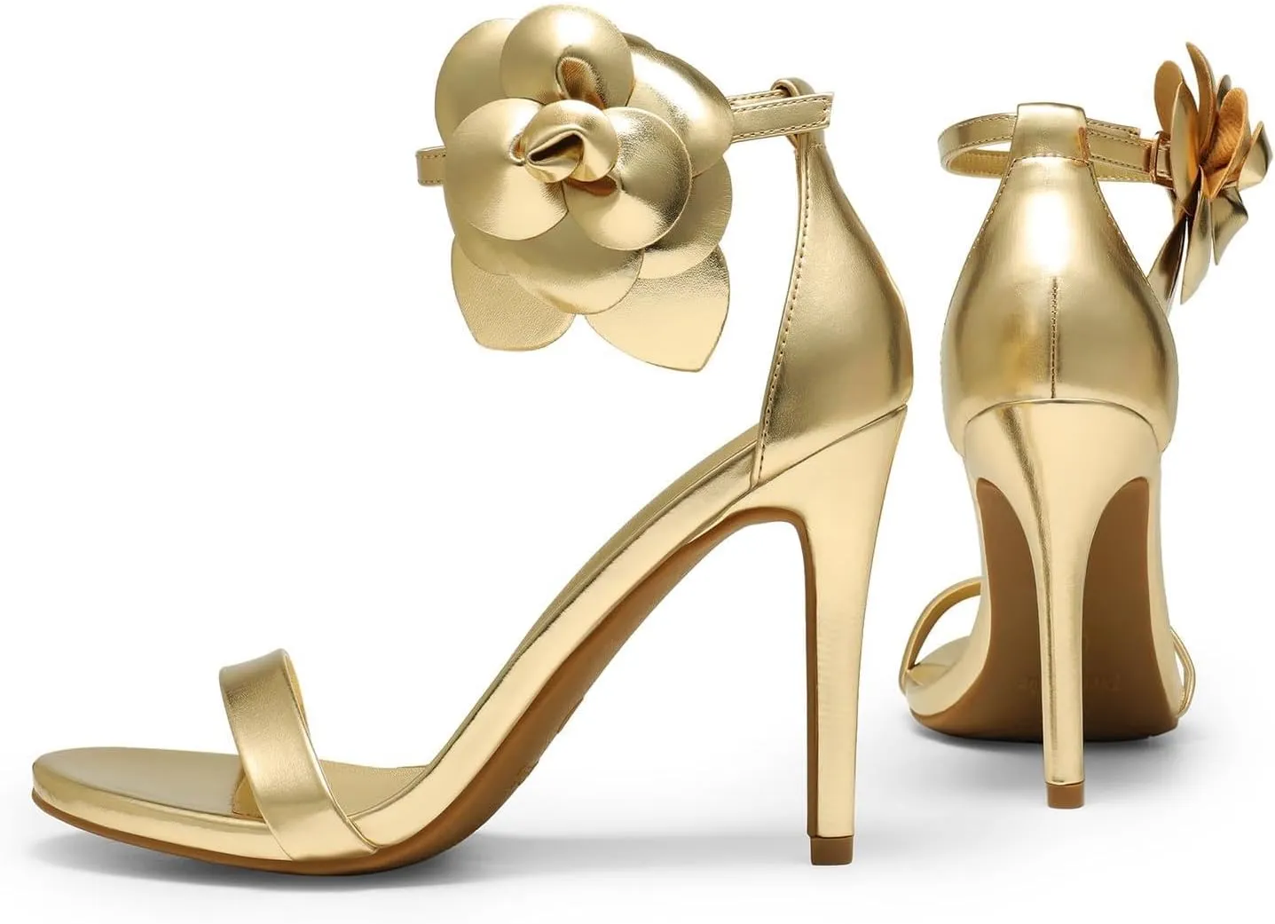 JORISTIMO Women's Open Toe High Heels Stiletto Crystal Embellished Heeled Sandals Dress Shoes for Women