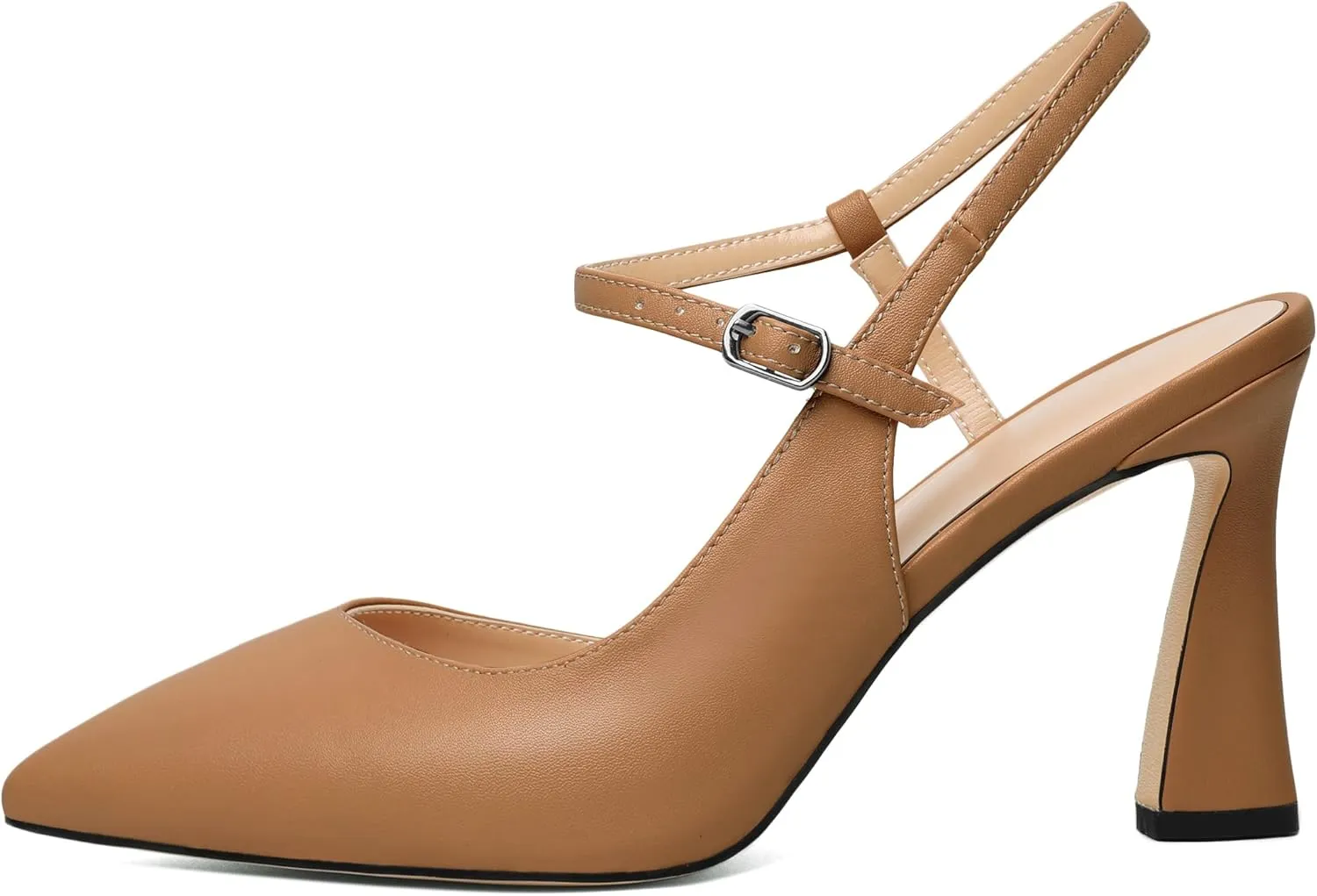 Joseywade Women Slingback High Heel Pumps Stiletto Heeled Sandals Closed Pointed Toe Ankle Strap Dress Shoes