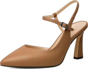Joseywade Women Slingback High Heel Pumps Stiletto Heeled Sandals Closed Pointed Toe Ankle Strap Dress Shoes
