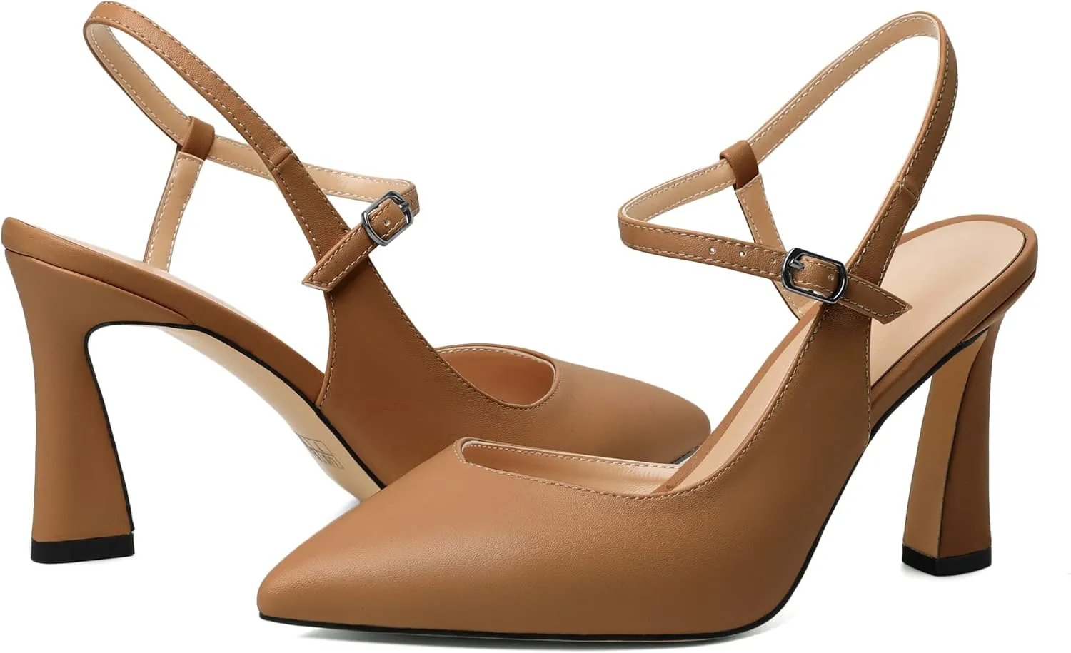 Joseywade Women Slingback High Heel Pumps Stiletto Heeled Sandals Closed Pointed Toe Ankle Strap Dress Shoes