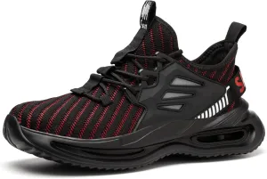 Kezhiho Steel Toe Shoes for Men Lightweight Comfortable Breathable Work Shoes Puncture Proof Slip Resistant Fashion Sneakers Indestructible Construction Industrial Safety Shoes