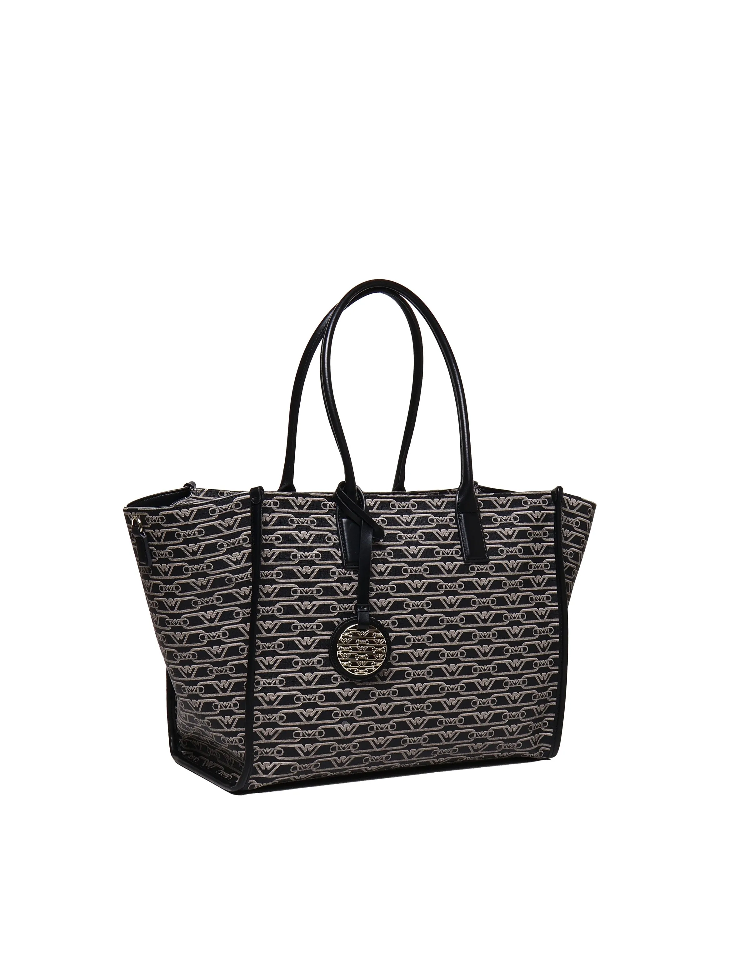 La Gio Shopper Bag in Black and Ecru