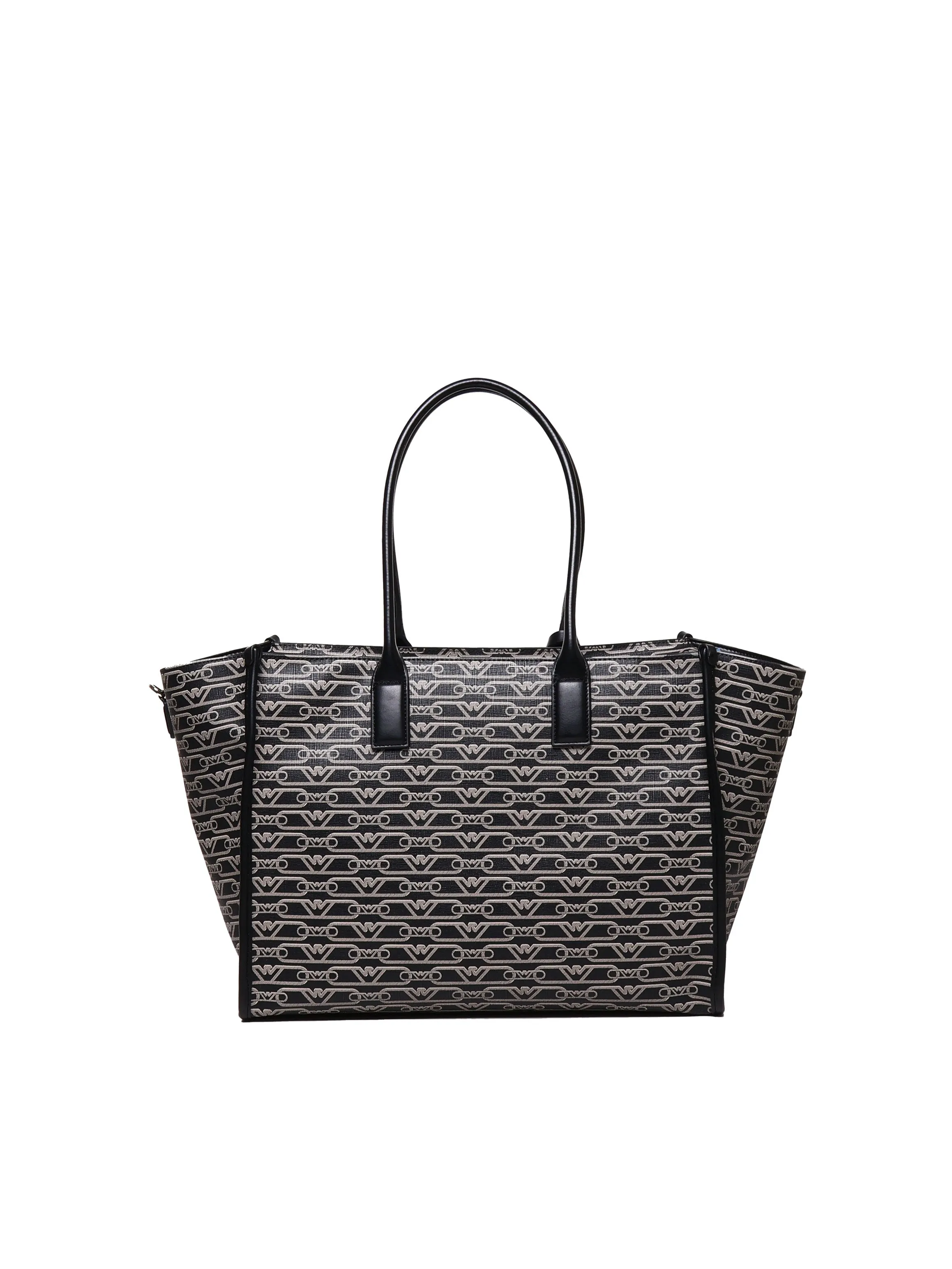 La Gio Shopper Bag in Black and Ecru