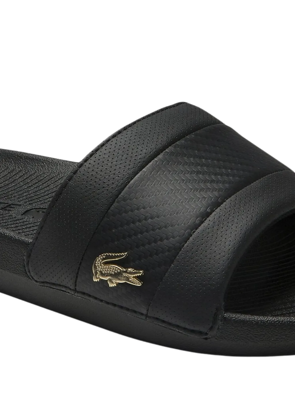 Lacoste Mens Croco Slide  Black/Black