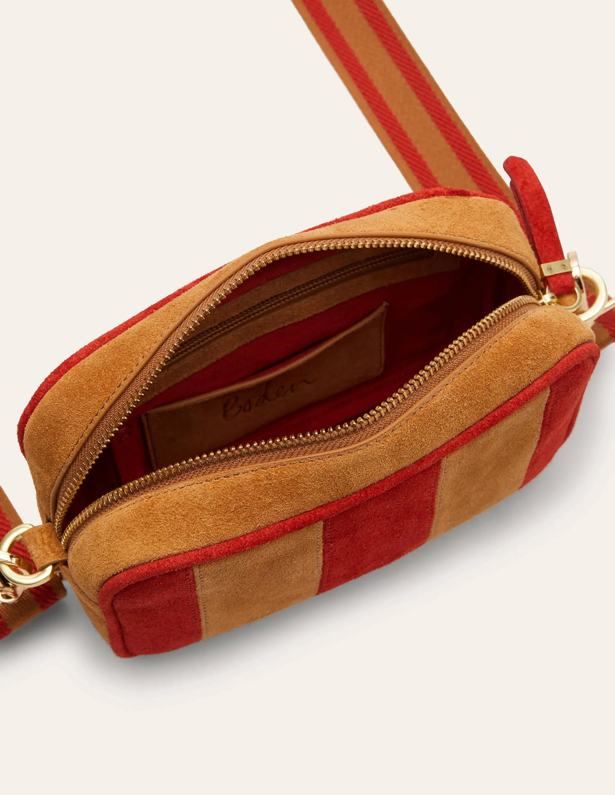 Leather Crossbody Bag-Tan