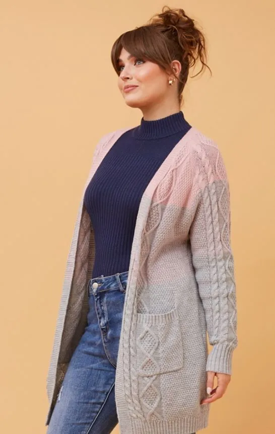 Liana Cardigan - Light Grey Marl