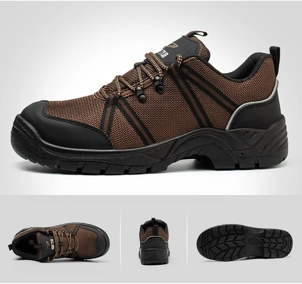 Lightweight Work Safety Sneakers,Work Shoes Provides a Comfortable, Breathable, Long-Term Foot Experience with Flying Woven Upper Material,