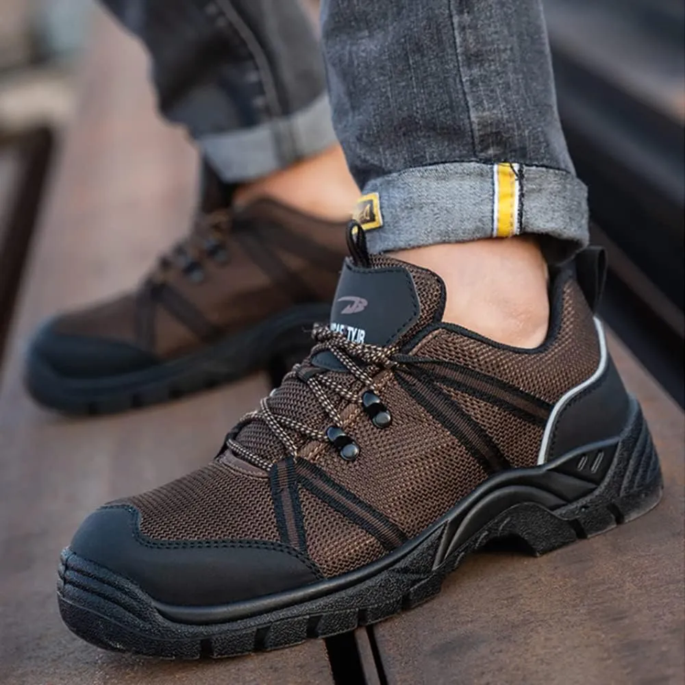 Lightweight Work Safety Sneakers,Work Shoes Provides a Comfortable, Breathable, Long-Term Foot Experience with Flying Woven Upper Material,