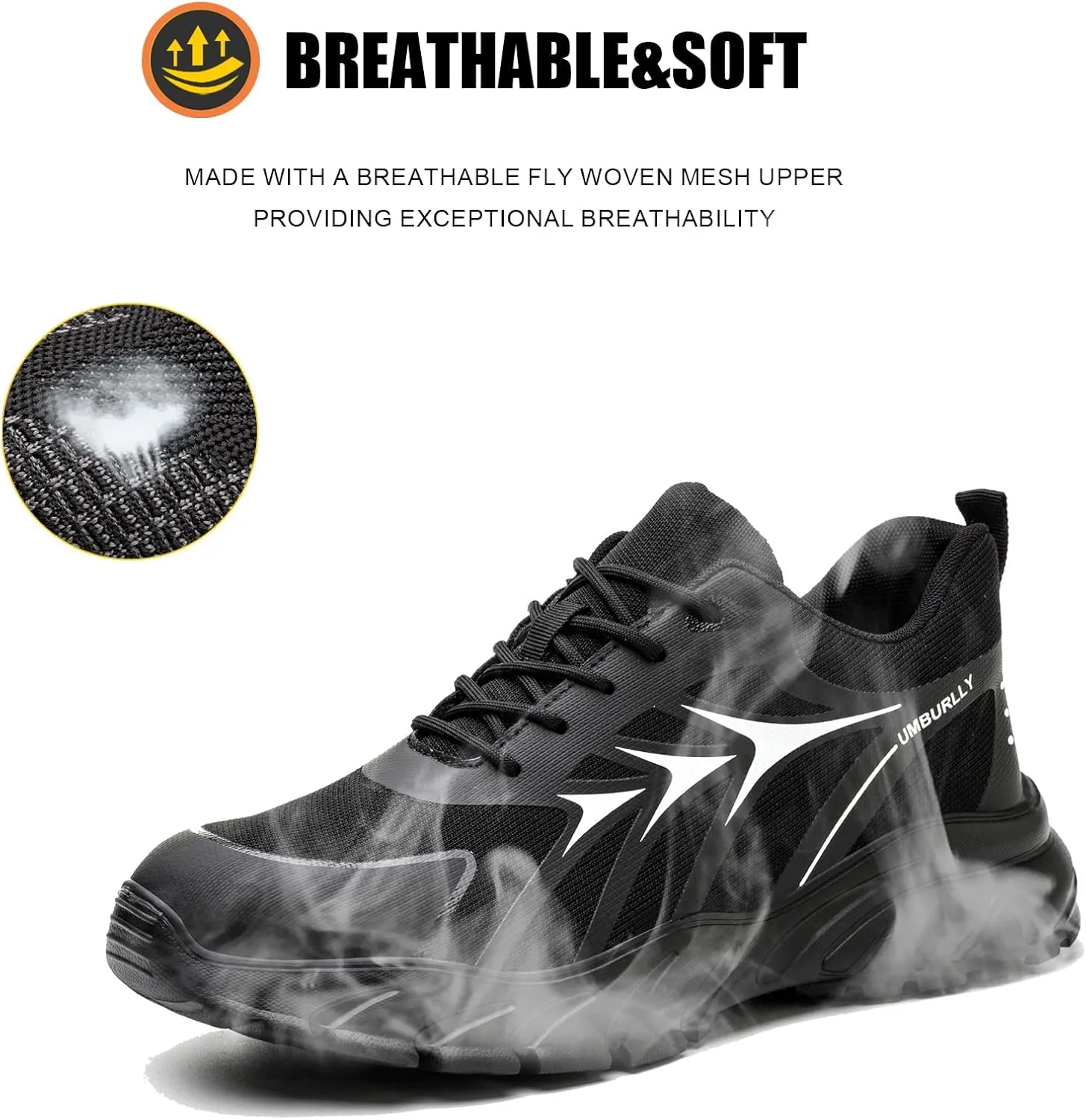 LIWEGHT Steel Toe Shoes for Women Lightweight Safety Shoes Women Comfortable Composite Steel Toe Sneakers Indestructible Shoes