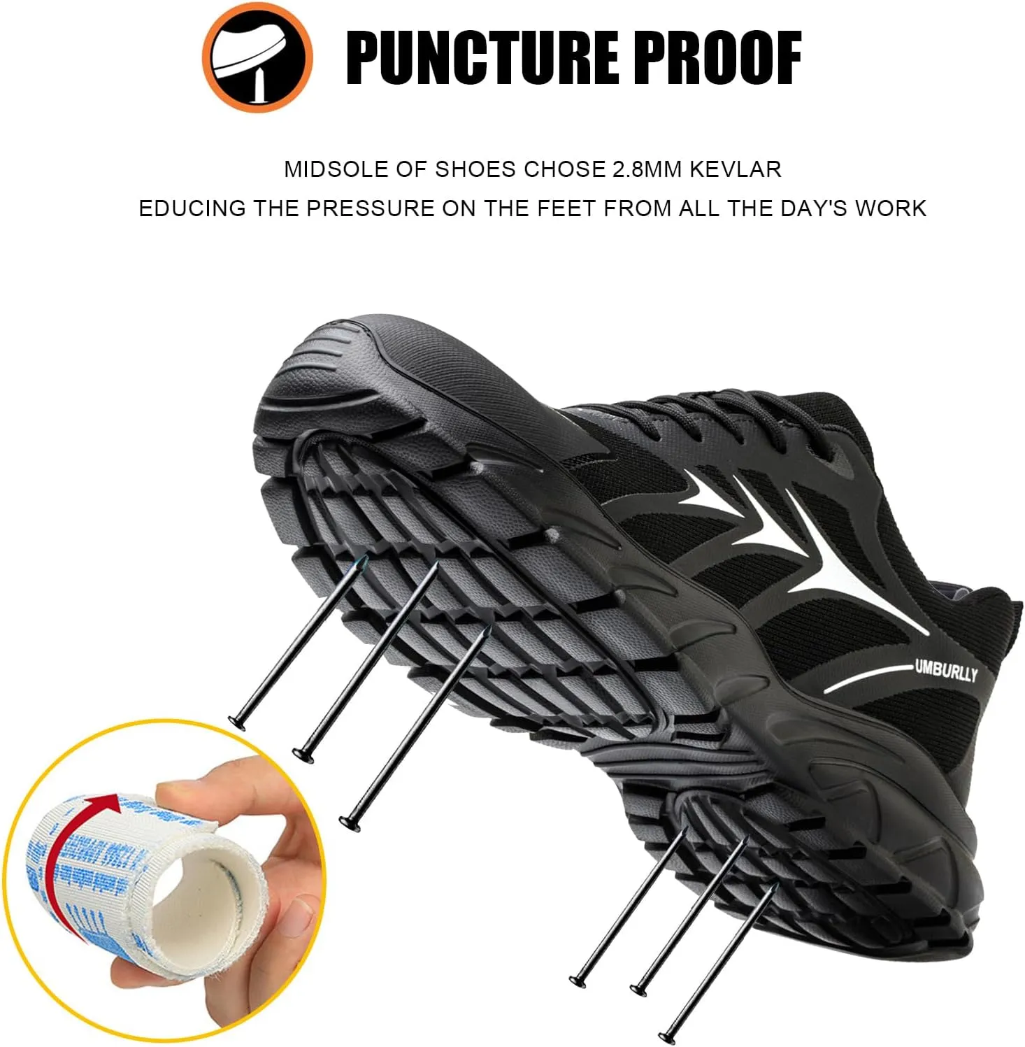 LIWEGHT Steel Toe Shoes for Women Lightweight Safety Shoes Women Comfortable Composite Steel Toe Sneakers Indestructible Shoes