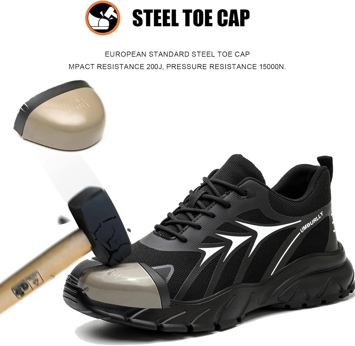 LIWEGHT Steel Toe Shoes for Women Lightweight Safety Shoes Women Comfortable Composite Steel Toe Sneakers Indestructible Shoes