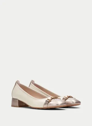 Low Block Heel Pump - Cava