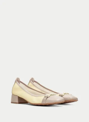 Low Block heel Pump - Taupe